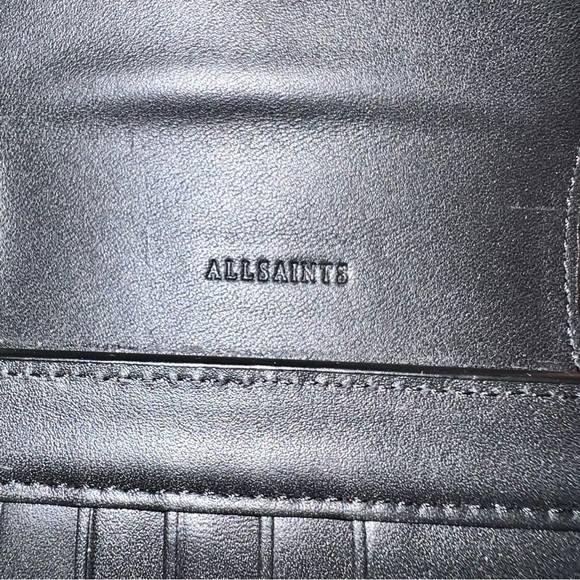 All Saints Daubeney Leather Embossed Wallet in Snake - Picture 3 of 7